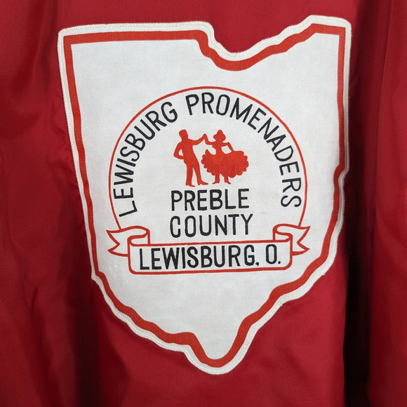 Vintage GEM Sportswear L Red Button Lined Jacket Ohio Promenders Dance - Picture 5 of 9